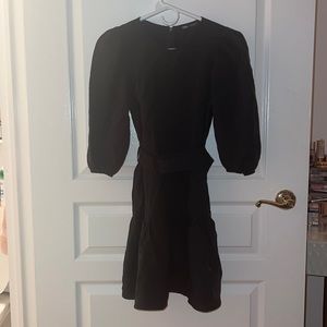 Zara black belted dress